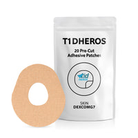 T1DHeros Skin-Tone Waterproof Adhesive Patch with Open Hole for Dexcom G7 & Stelo Sensor
