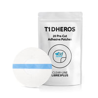 T1DHeros Clear Adhesive Patch with Support Strip for FreeStyle Libre 3 Sensor – Waterproof Protective Cover