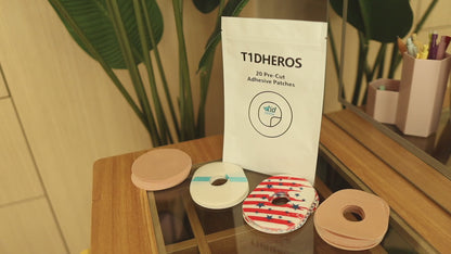 T1DHeros Skin-Tone Waterproof Adhesive Patch with Open Hole for Dexcom G7 & Stelo Sensor